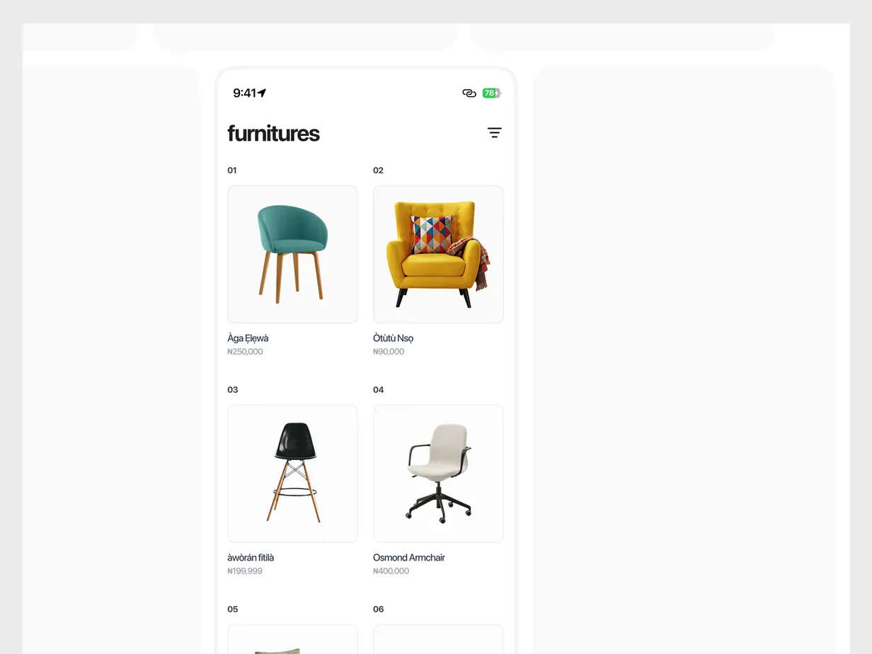 Product design work sample